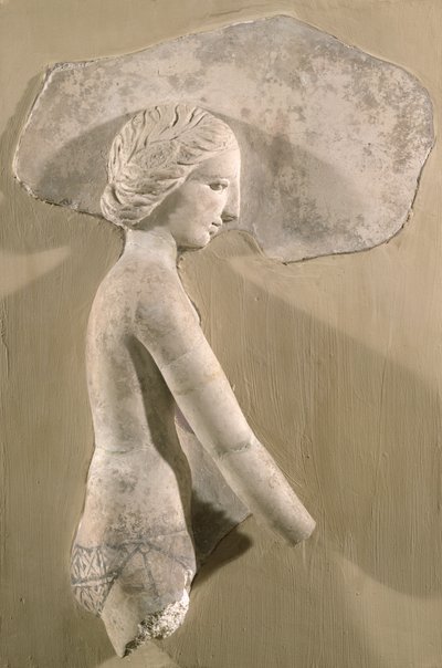 Reliëf dat een vrouw in profiel afbeeldt, uit Tunesië door Roman
